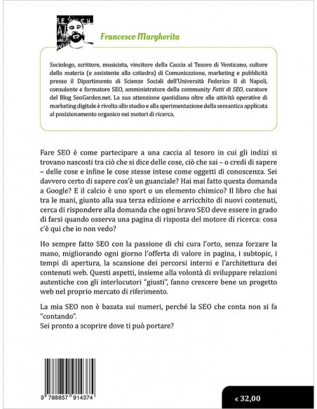 Manuale di Seo Gardening - III EDIZIONE - IV di Copertina Manuale di Seo Gardening - III EDIZIONE - IV di Copertina