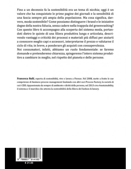 Fashionisti consapevoli - Vademecum della moda sostenibile - IV di Copertina