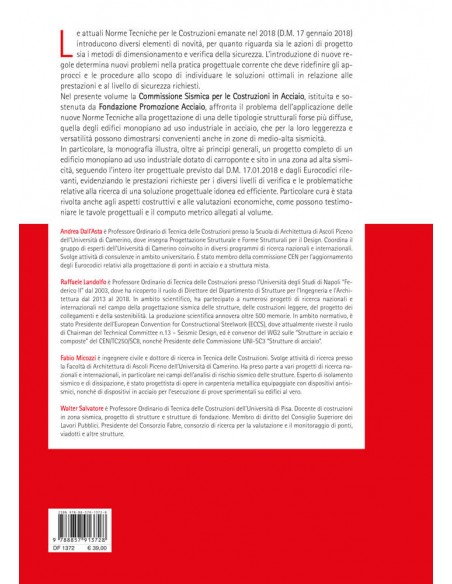 Edifici monopiano in acciaio ad uso industriale - IV di Copertina Edifici monopiano in acciaio ad uso industriale - IV di Copertina