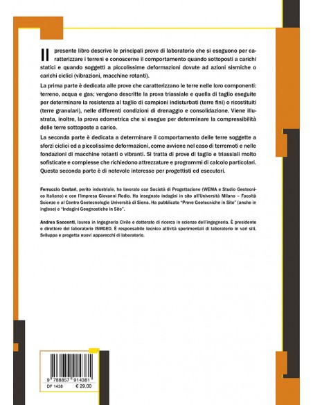 Prove geotecniche di laboratorio - IV di Copertina