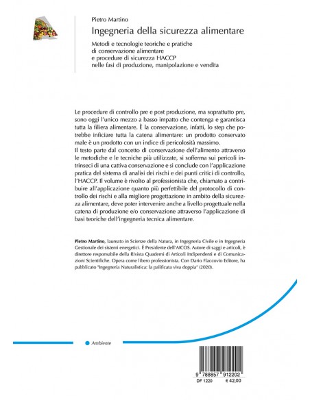 Ingegneria della sicurezza alimentare - IV di Copertina