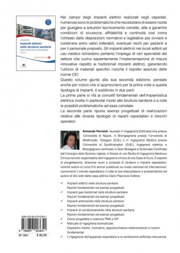 Impianti elettrici nelle strutture sanitarie - Nozioni fondamentali ed esempi progettuali - VI di Copertina Impianti elettrici nelle strutture sanitarie - Nozioni fondamentali ed esempi progettuali - VI di Copertina