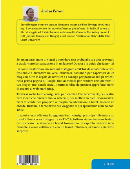 Professione Travel Blogger: trasforma la tua passione per i viaggi in un lavoro - IV di Copertina