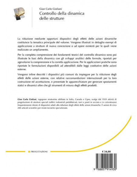 Controllo dinamico delle strutture - IV di Copertina Controllo dinamico delle strutture - IV di Copertina