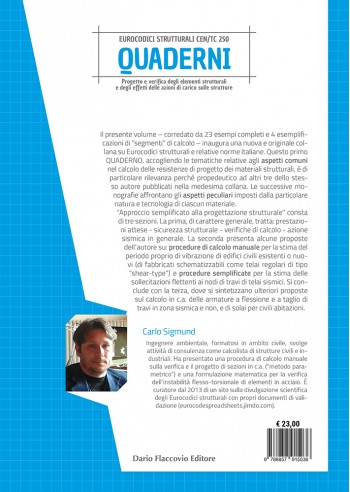 Approccio semplificato alla progettazione strutturale - IV di Copertina