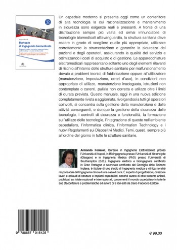 MANUALE DI INGEGNERIA BIOMEDICALE II EDIZ. - IV di Copertina