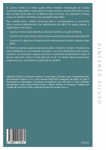 Teoria e Progetto di Edifici in Zona Sismica. Analisi strutturale. - IV di Copertina