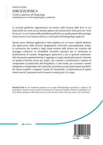 Idrogeofisica. Geofisica applicata all'idrogeologia - IV di Copertina