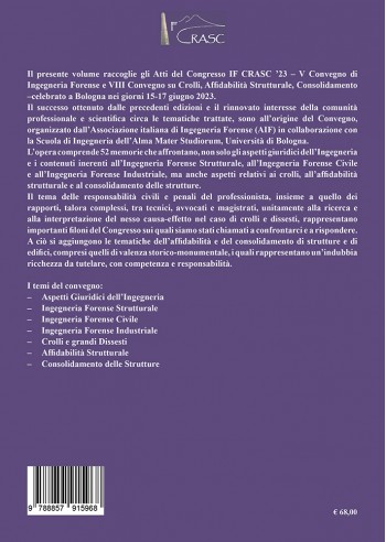 Ingegneria forense, crolli, affidabilità strutturale e consolidamento - IV di Copertina Ingegneria forense, crolli, affidabilità strutturale e consolidamento - IV di Copertina