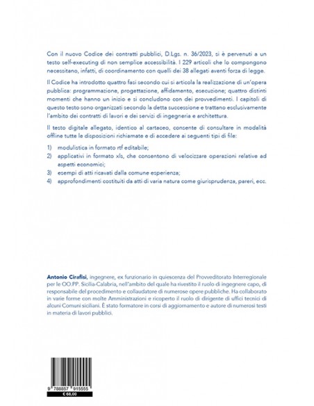 Guida ai contratti dei lavori pubblici - Manuale pratico per l'applicazione del nuovo codice degli appalti - IV di copertina