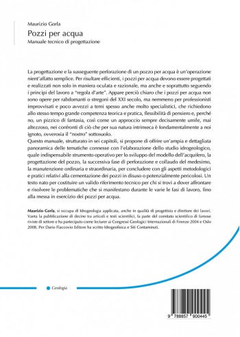 Pozzi per acqua - IV copertina