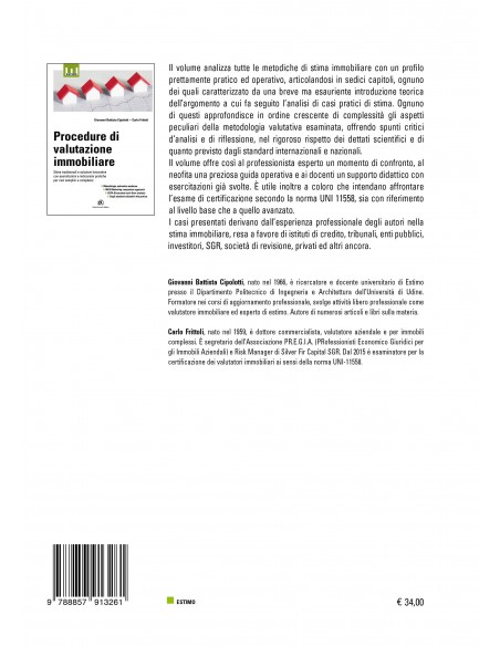 Procedure di valutazione immobiliare - Stime tradizionali e soluzioni innovative - IV copertina