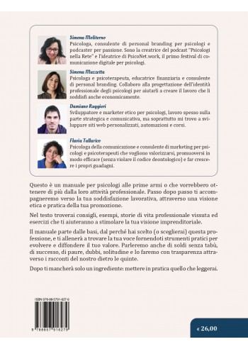 Manuale di promozione etica per psicologi - IV copertina Manuale di promozione etica per psicologi - IV copertina