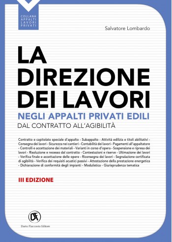 La direzione dei lavori negli appalti privati edili - copertina