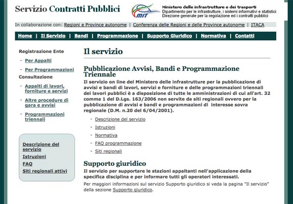 servizio contratti pubblici